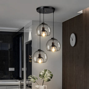 Modern Retro Copper Glass Hallway Pendant Light