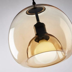 Modern Retro Copper Glass Hallway Pendant Light