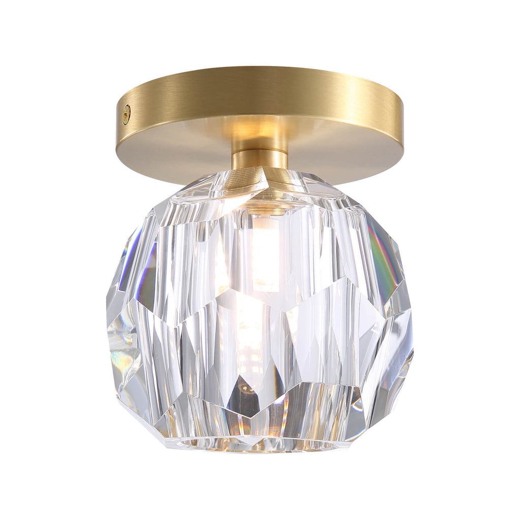 Nordic Luxury Minimalist Metal Crystal Ceiling Light