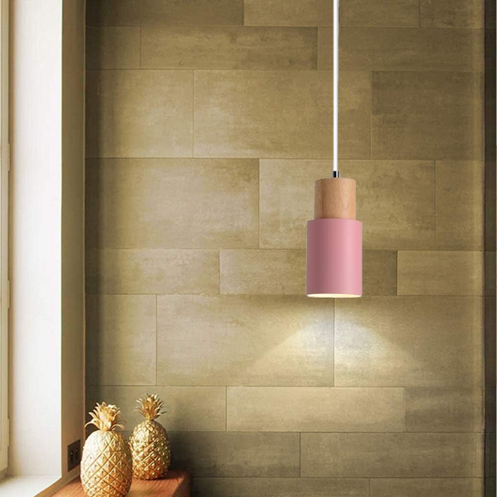 Modern Macaron Cylinder Iron Pendant Light