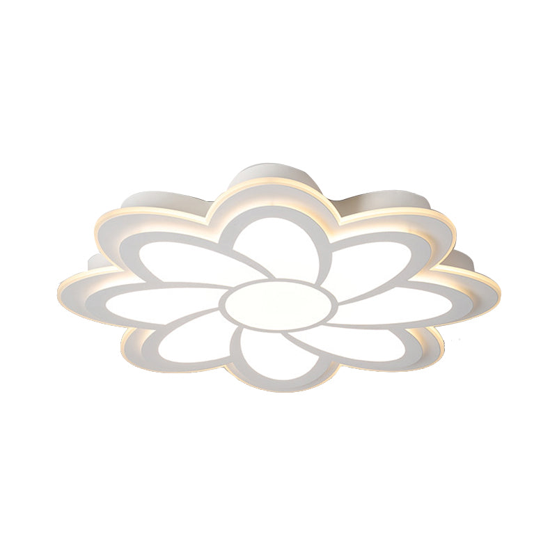 Minimalist Flower Acrylic White LED Ceiling Light