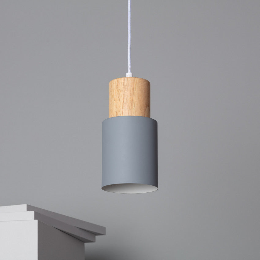 Modern Macaron Cylinder Iron Pendant Light