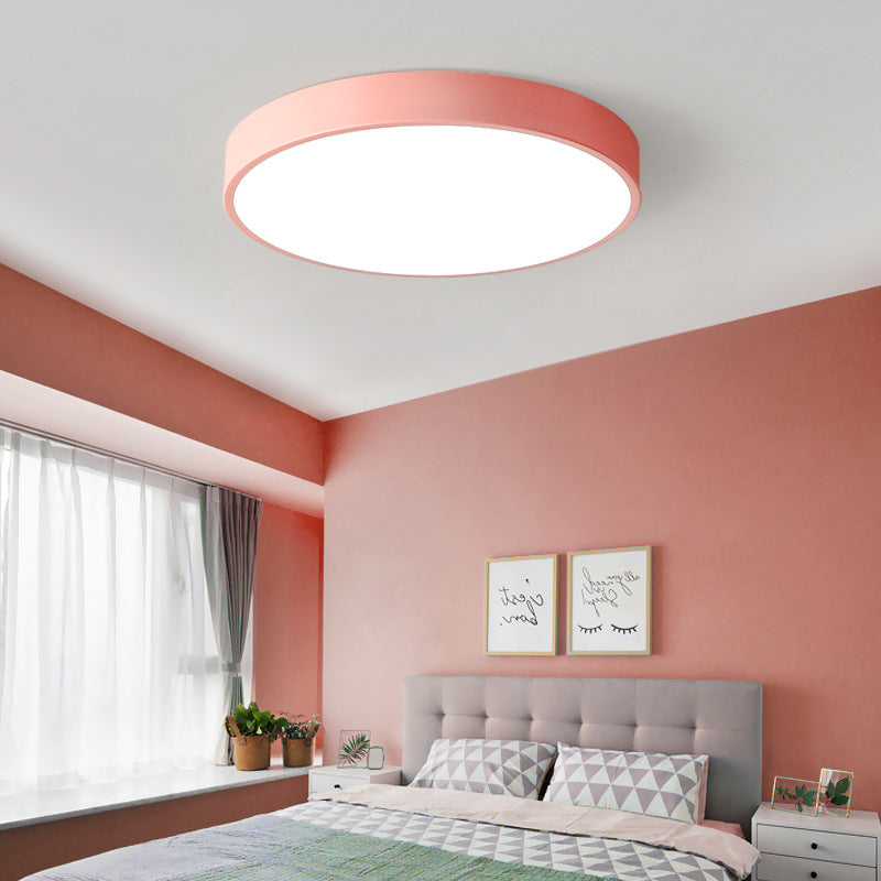 Set of 2 Circular LED Bedroom Low Ceiling Light