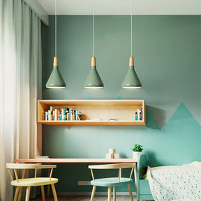 Nordic Macaron Creative Wooden Pendant Lamp