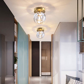 Nordic Luxury Minimalist Metal Crystal Ceiling Light