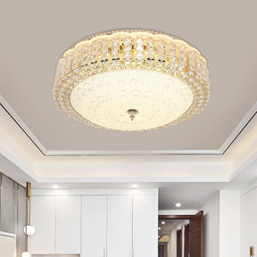 Modern Round Crystal Ceiling Light For Bedroom