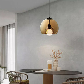 Modern Retro Copper Glass Hallway Pendant Light