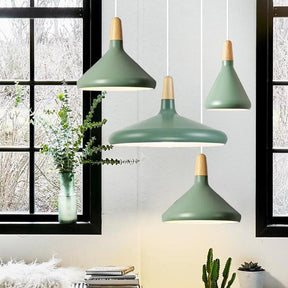 Nordic Macaron Creative Wooden Pendant Lamp