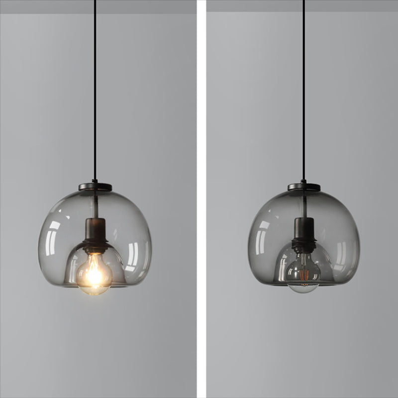 Modern Retro Copper Glass Hallway Pendant Light