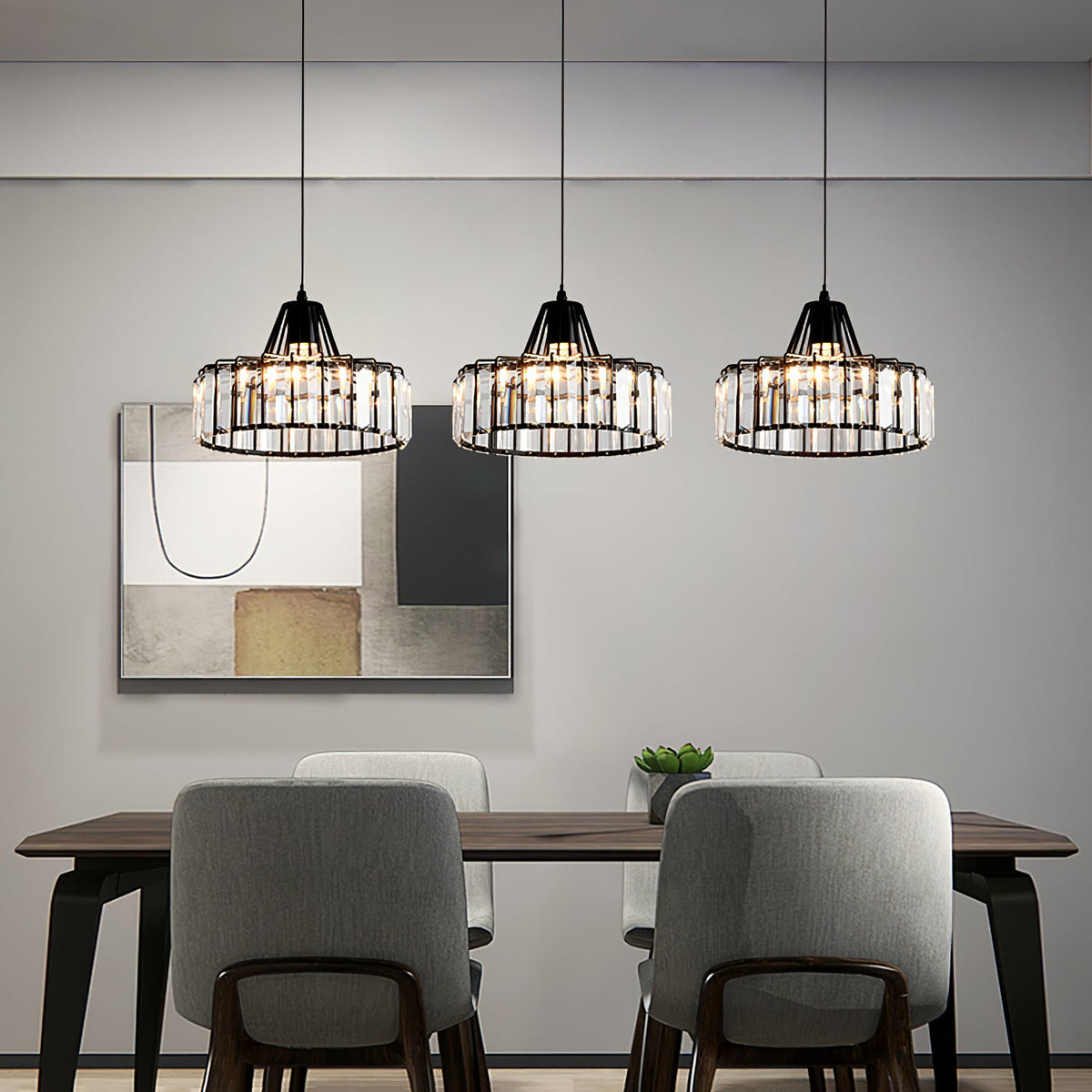 Modern Crystal Glass Kitchen Island Pendant Lights