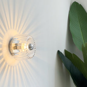 Contemporary Mini Clear Glass Wall Light
