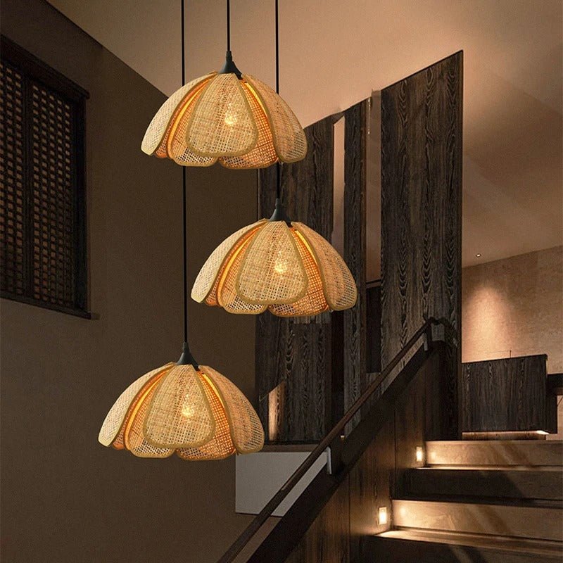 Simple Rattan Design Living Room Pendant Light