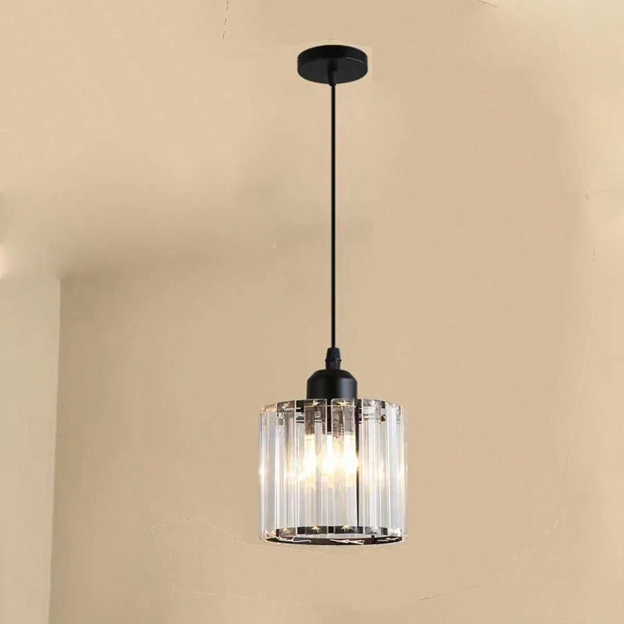 Modern Hallway Crystal Circle Pendant Light