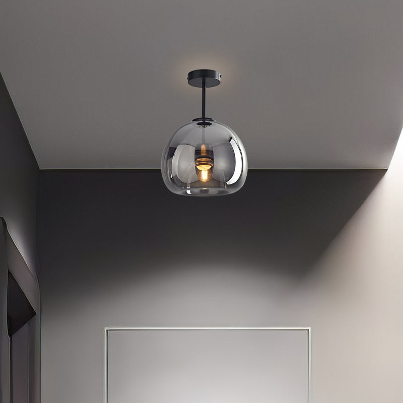 Retro Copper Glass Modern Ceiling Lights