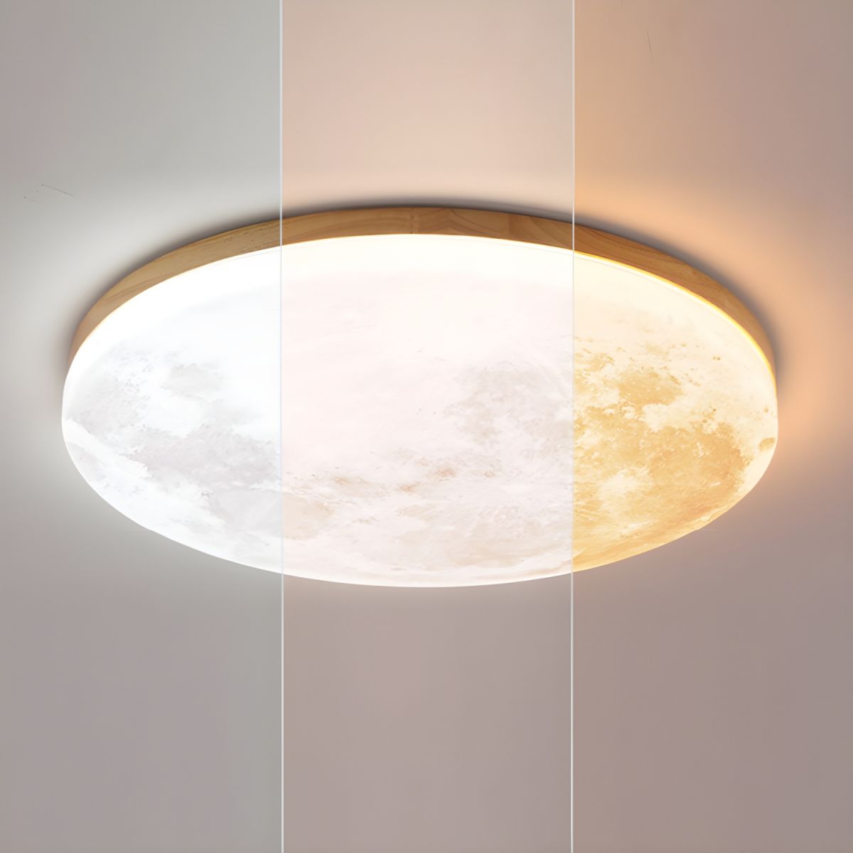 Simple Minimalist Moon Round LED Ceiling Light