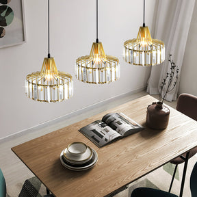 Modern Black Crystal Pendant Light