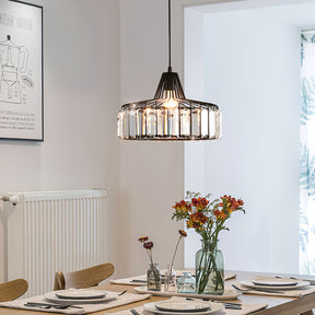 Modern Black Crystal Pendant Light