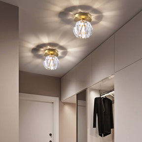 Nordic Luxury Minimalist Metal Crystal Ceiling Light