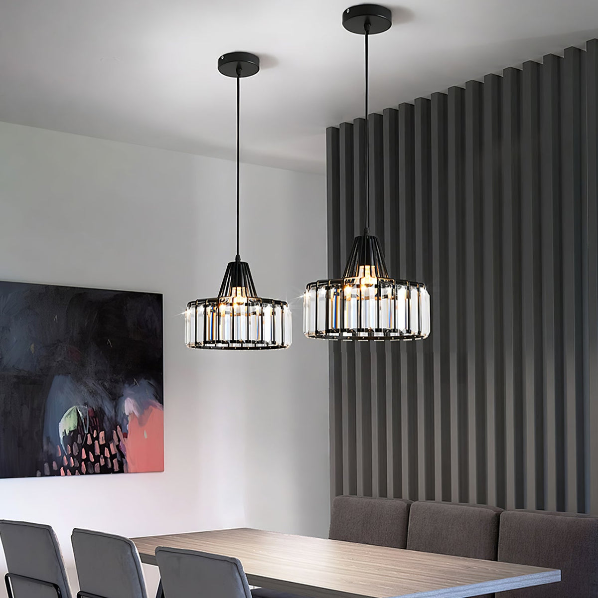 Modern Crystal Glass Kitchen Island Pendant Lights
