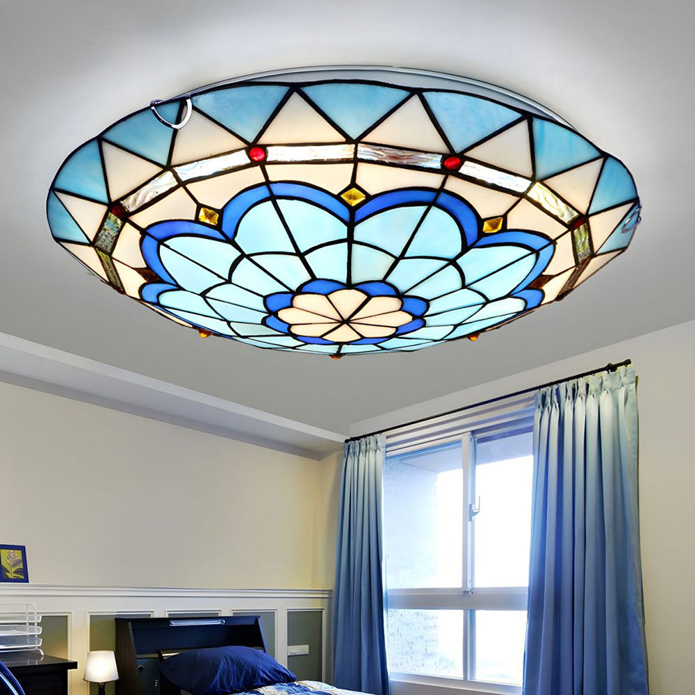 Lampsmodern Modern Ceiling Lights Retro Vintage Dome Blue Ceiling Fixture