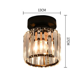 Modern Simplicity Clear Striped Glass Shade Ceiling Light