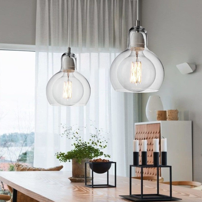 Modern Clear Glass Geometry Pendant Light