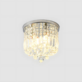 Modern Crystal Small Flush Mount Hallway Ceiling Lamp