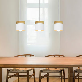 Nordic Wood Cylindrical Suspension Lamp