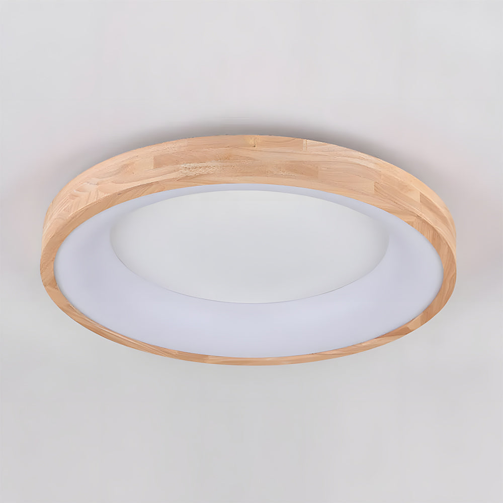 Flush Mount Ceiling Light Round Wooden LED Ceiling Lights
