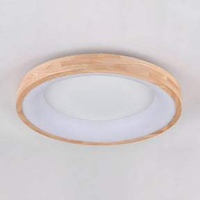 Flush Mount Ceiling Light Round Wooden LED Ceiling Lights