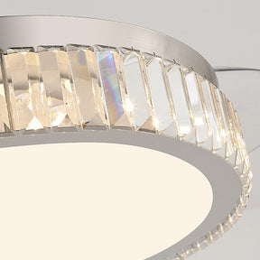 Crystal Simple Bedroom Ceiling Fan Lighting