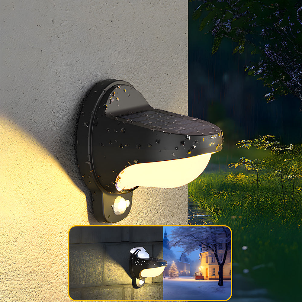 IP65 Waterproof Black Outdoor Solar Wall Lights with Motion Sensor