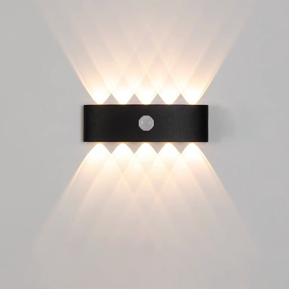 IP65 Modern Up and Down LED PIR Outdoor Wall Light