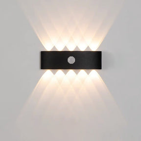 IP65 Modern Up and Down LED PIR Outdoor Wall Light