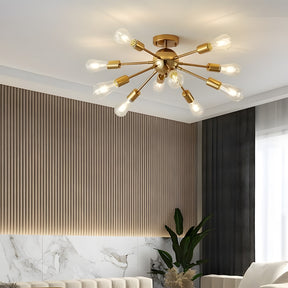 Semi Flush Sputnik Matte Ceiling Light for Dining Room Kitchen