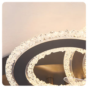Modern Dimmable DC Motor LED Ceiling Fan with Light for Living Room Bedroom