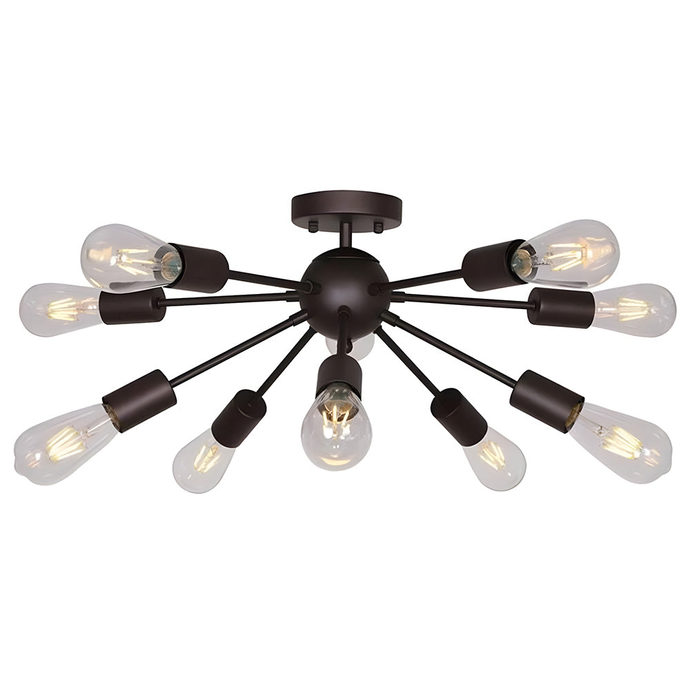 Semi Flush Sputnik Matte Ceiling Light for Dining Room Kitchen