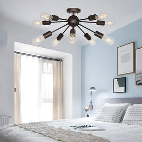 Semi Flush Sputnik Matte Ceiling Light for Dining Room Kitchen
