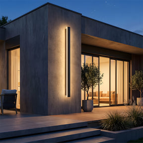 Modern Minimalist Waterproof Outdoor Linear Wall Lamp for Porch