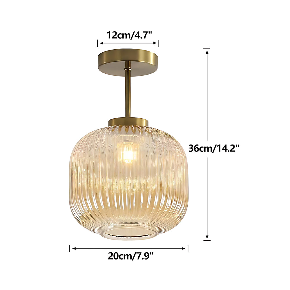 Mid century close to ceiling lights for hallway
