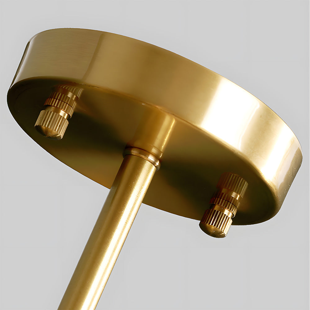 Amber Copper Glass Bubble Sputnik Pendant Light for Bedroom
