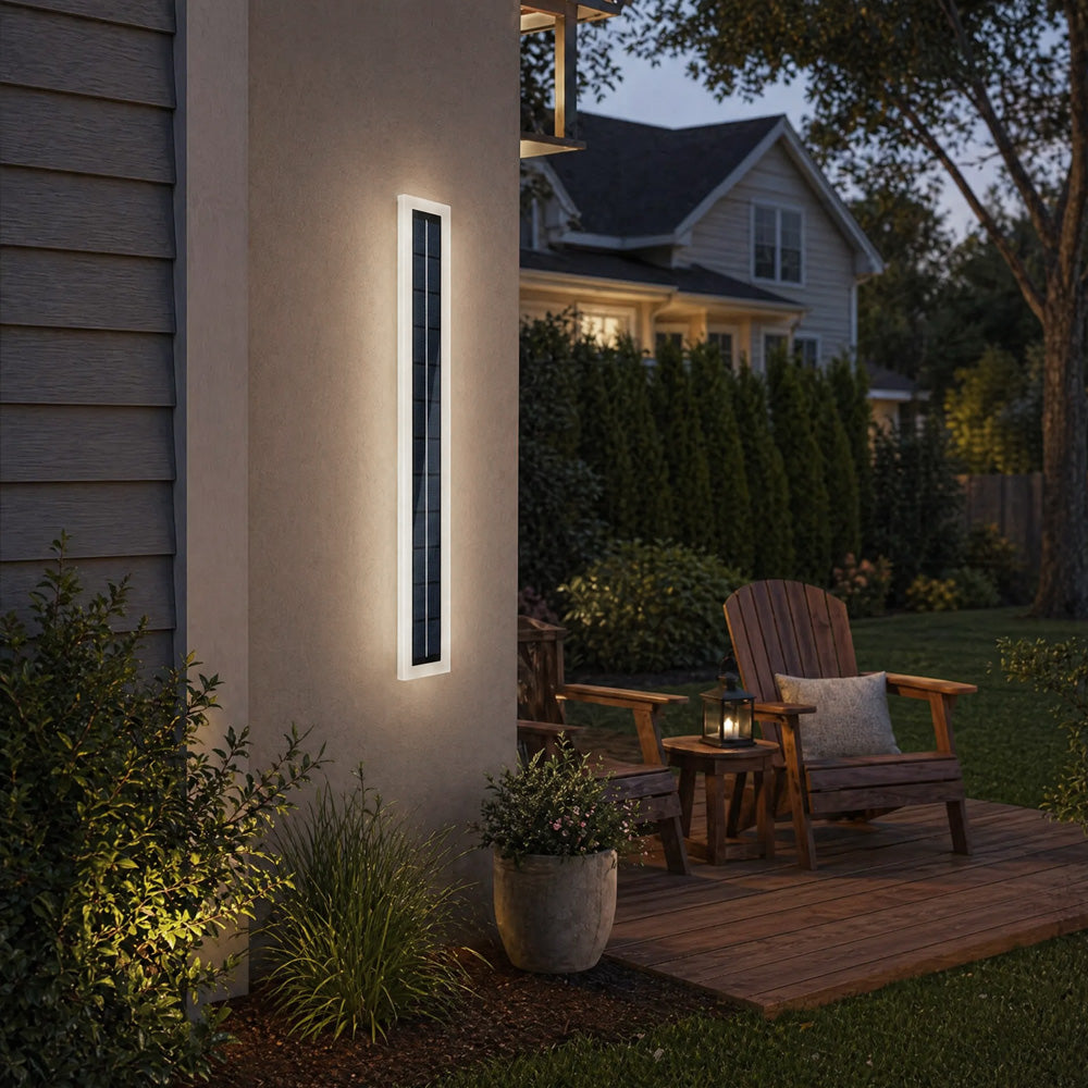 IP65 Solar Outdoor Wall Lights Exterior Garden Courtyard Villa Front Door Lighting, Dusk-to-Dawn