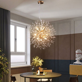 Modern Dandelion Chandelier Luxury Firework Pendant Light for Dining Room