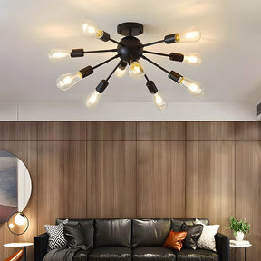 Semi Flush Sputnik Matte Ceiling Light for Dining Room Kitchen
