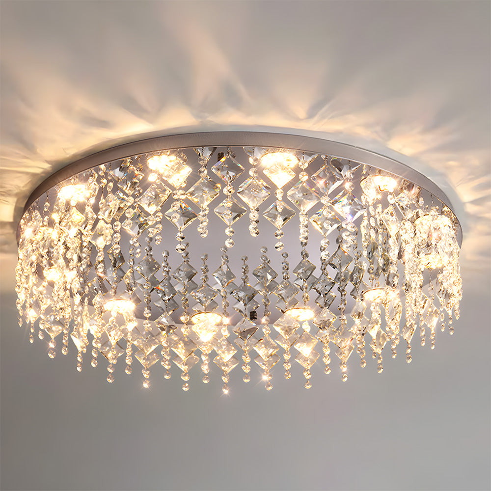 Luxury Crystal Ceiling Chandelier Lamp for Dining Room Living Room Bedroom