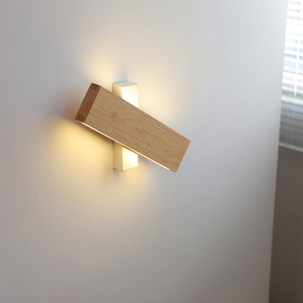 Modern Rotatable Wood Hallway LED Wall Lights