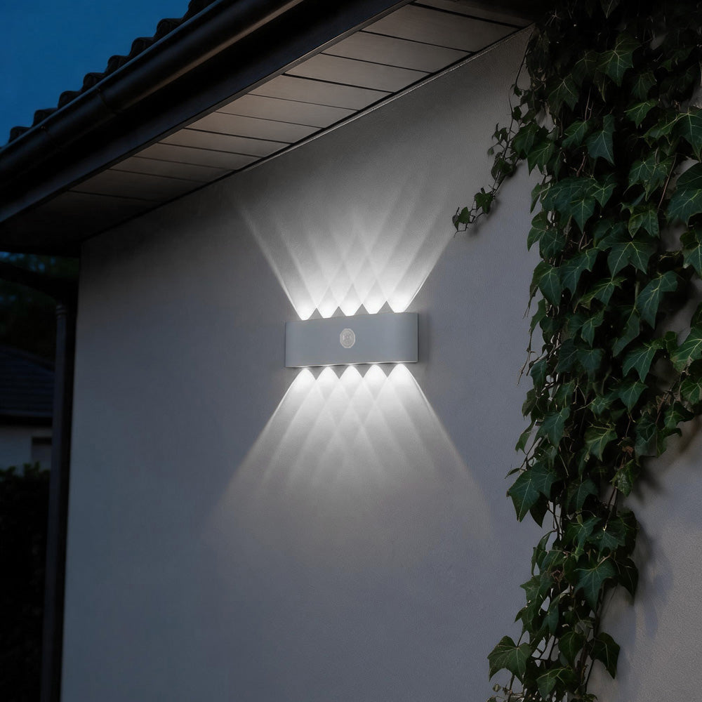 IP65 Modern Up and Down LED PIR Outdoor Wall Light