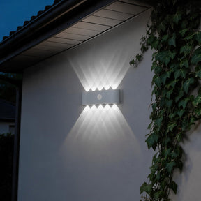IP65 Modern Up and Down LED PIR Outdoor Wall Light
