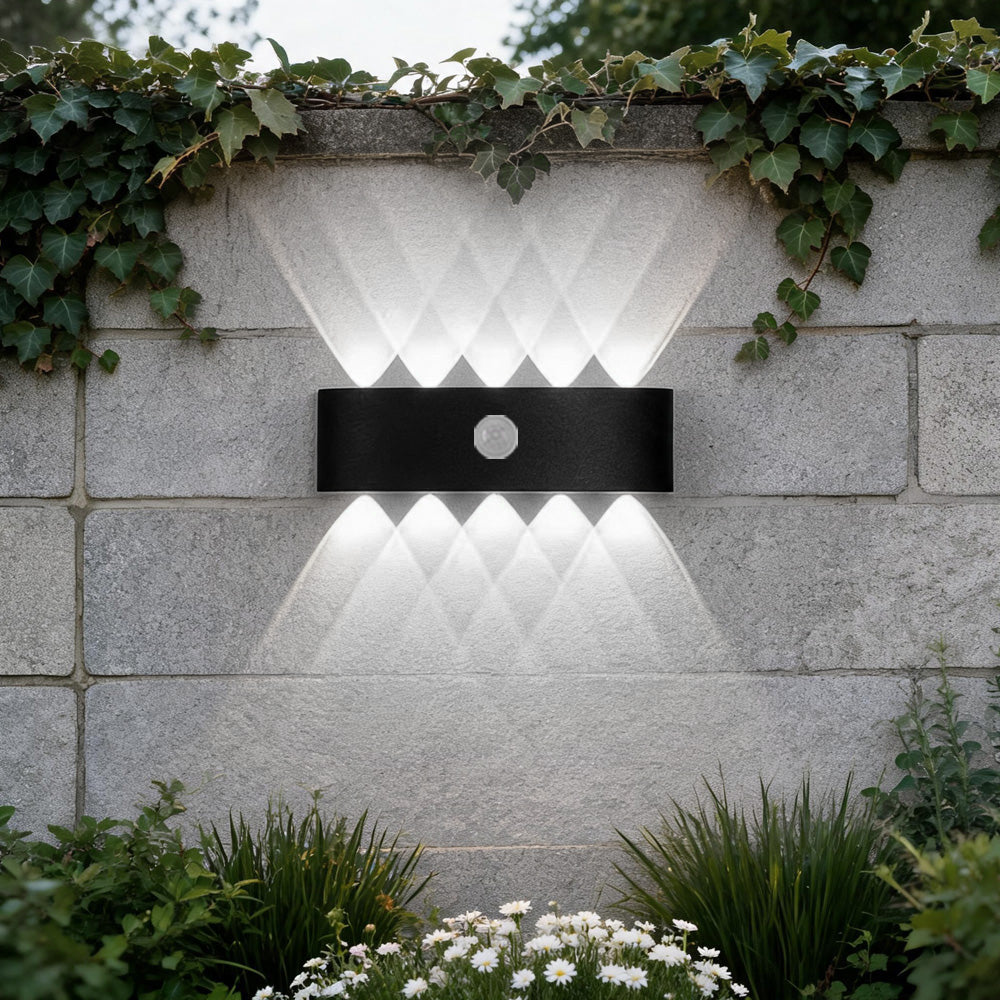IP65 Modern Up and Down LED PIR Outdoor Wall Light