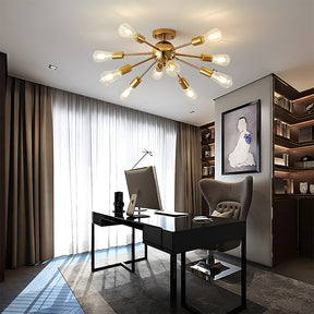Semi Flush Sputnik Matte Ceiling Light for Dining Room Kitchen